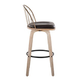 Riley - Industrial / Urban Fixed-Height Swivel Barstool (Set of 2)