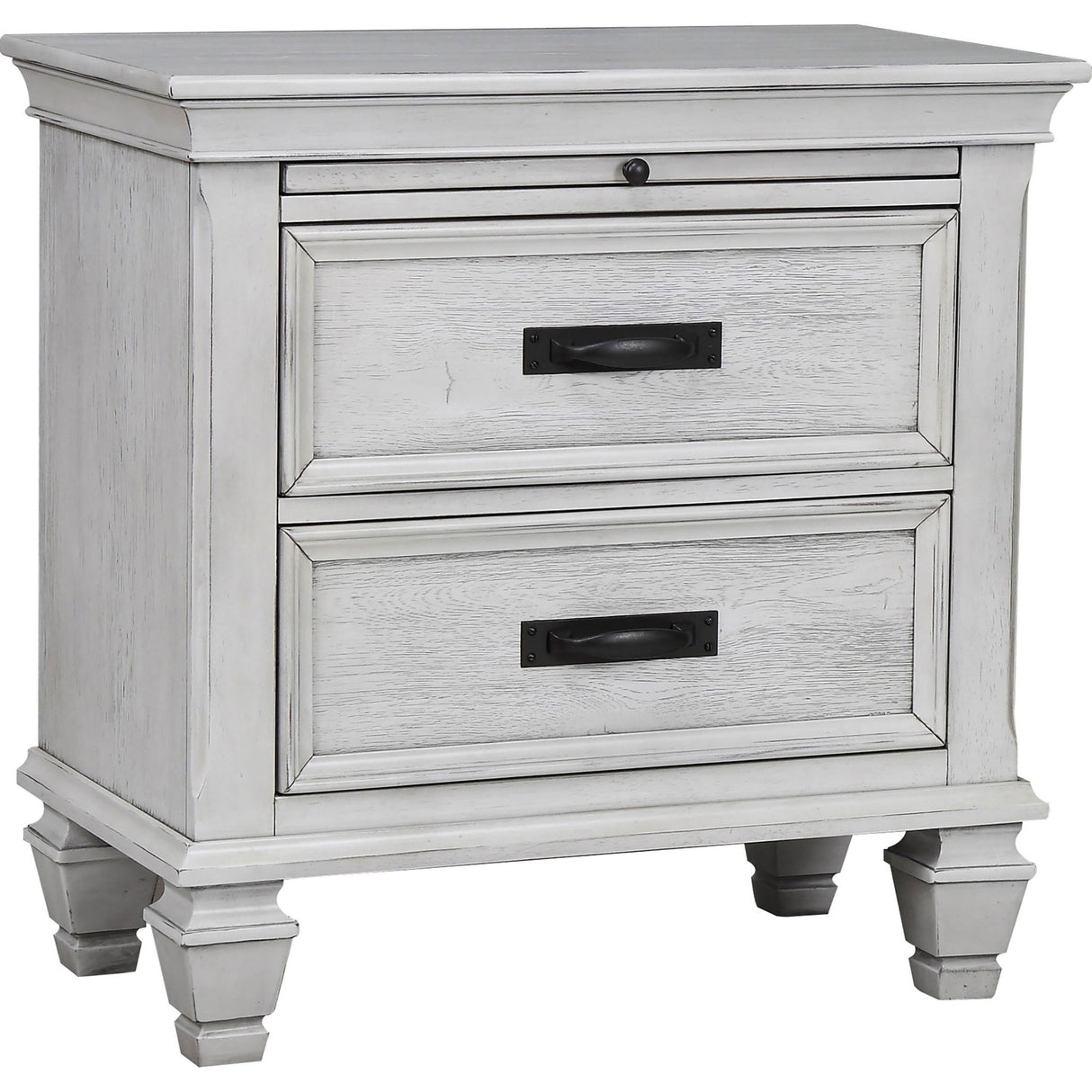 Lockeford - 2 Drawer Nightstand With Pull Out Tray - White