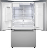 Bosch B36FD52SNS refrigerator doors open empty interior