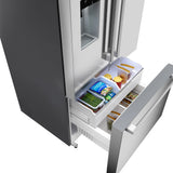 Bosch B36FD52SNS open freezer drawer detail