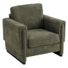 Upholstered Accent Armchair With Square Arm