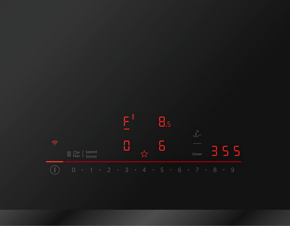 Bosch NIT8061UC induction cooktop Multitouch+ display detail