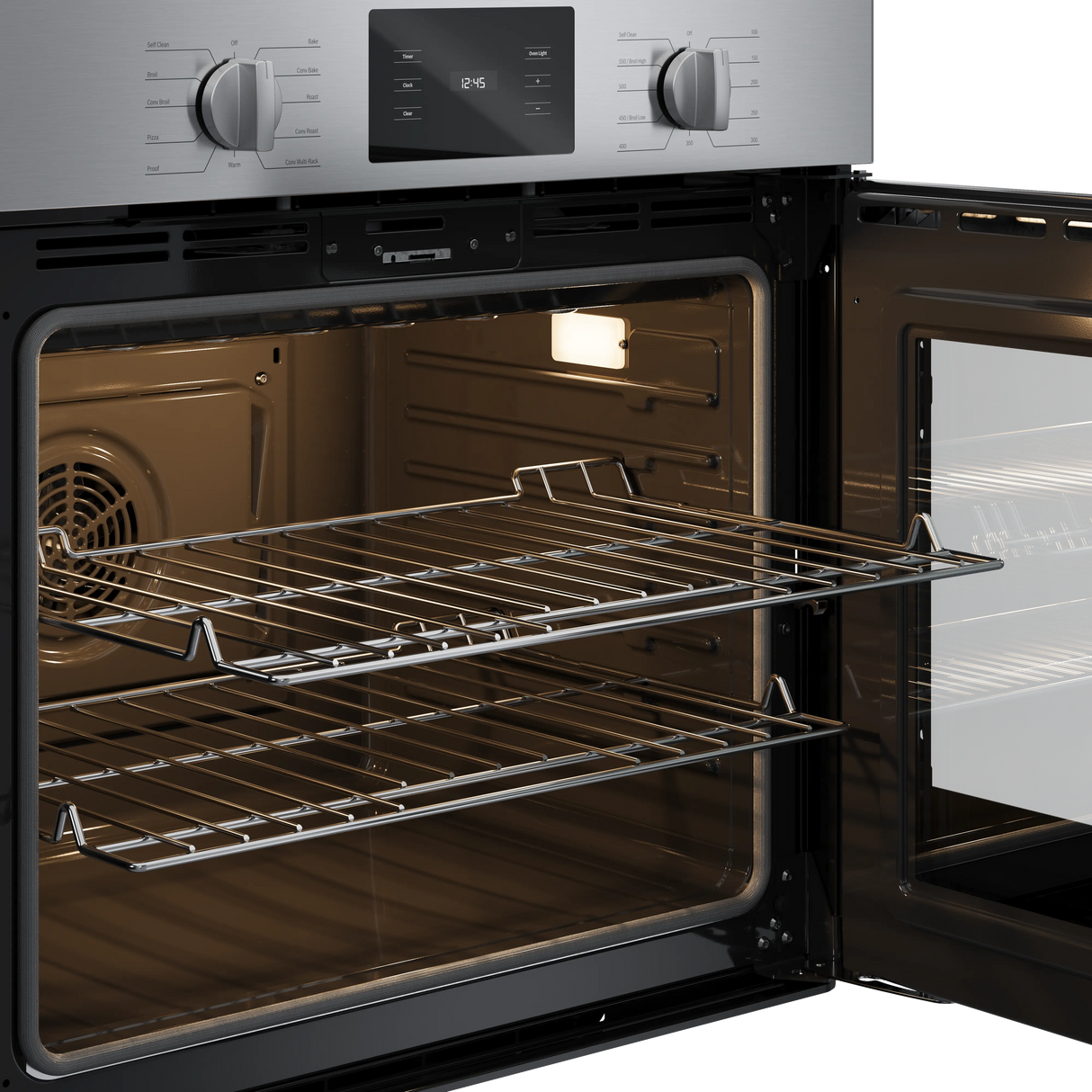 Bosch HBL5455RUC wall oven racks detail