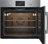 Bosch HBL5455RUC wall oven door open angled view