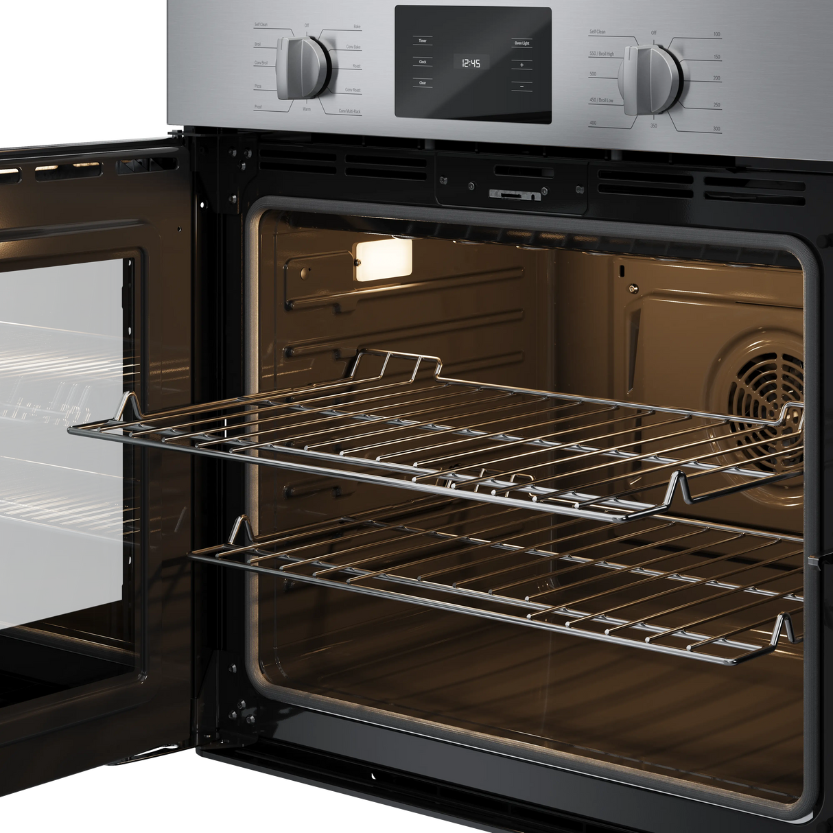 Bosch HBL5455LUC wall oven racks detail