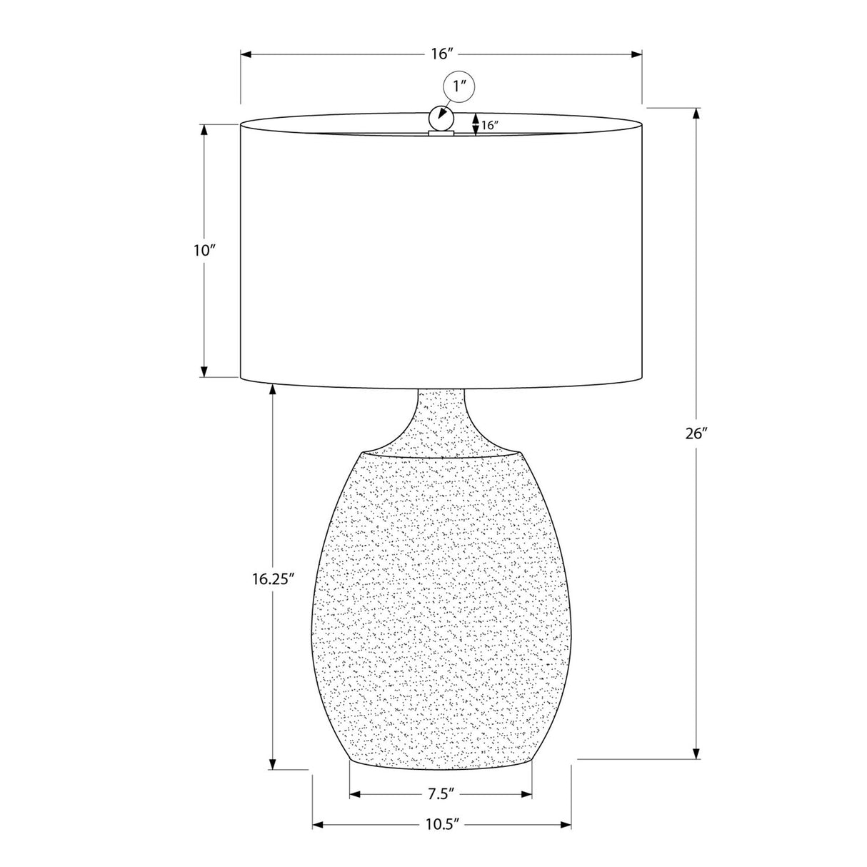 Lighting, Table Lamp, Resin, Contemporary - Cream