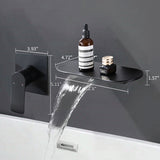 Modern Wall Mount Bathroom Sink Faucet With Waterfall Spout