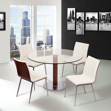 Café - Brushed Stainless Steel Dining Chair (Set of 4)