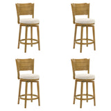 Winsley - Coastal Modern Swivel Wood Counter Height Kitchen Bar Stool