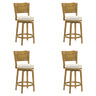Winsley - Coastal Modern Swivel Wood Counter Height Kitchen Bar Stool