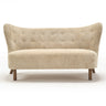 Nordic Chair Laid Back Loveseats With Curved Backres, No Armrests