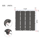 Interlocking Plastic Deck Tiles, Waterproof Outdoor / Indoor Patio Flooring