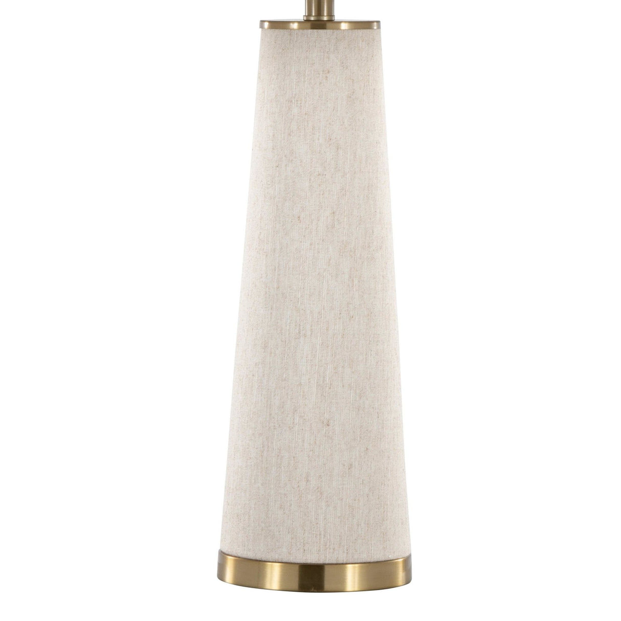 Kona - 28" Table Lamp - Brass Metal And Natural Linen From Grandview