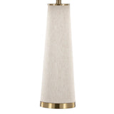 Kona - 28" Table Lamp - Brass Metal And Natural Linen From Grandview