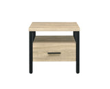 Yawan - Accent Table - Oak & Black