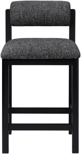 Roundhill - Fabric Counter Stool - Black Frame