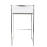 Fuji - Counter Stool Steel With Cushion - Stainless Steel