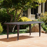 Reflect - Outdoor Dining Table With Rattan Cover - Dark Gray