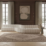 Arc - Boucle Fabric 8 Piece Curved Modular Sofa