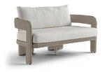 Sandbay - Olefin Water Resistant Fabric And Wicker Outdoor Patio Loveseat