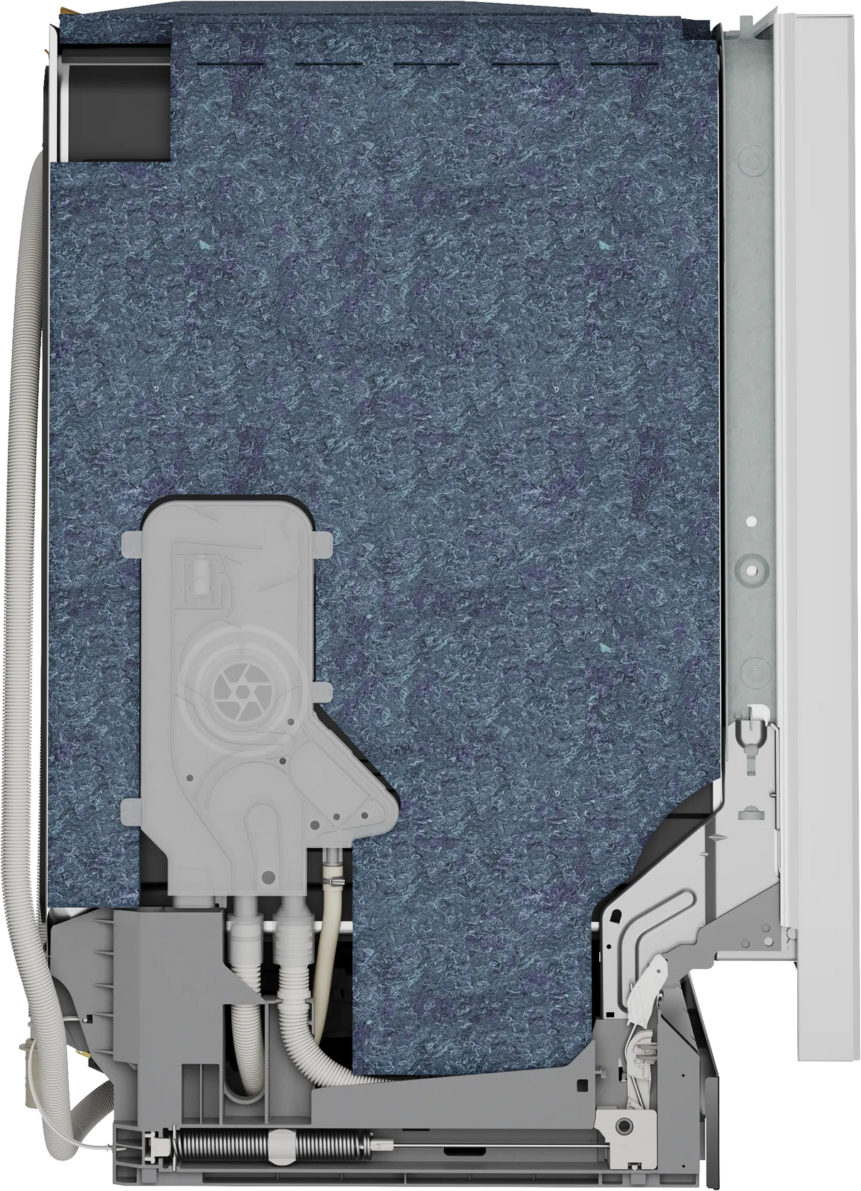 Bosch SHP65DM2N door slightly open with 3rd rack pulled out