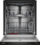 Bosch SHP65DM6N door open racks pushed in black