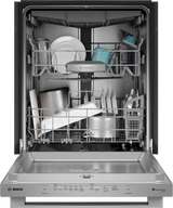 Bosch SHX78DM5N door open with racks and styling
