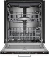 Bosch SHV78DM3N door open with racks pushed in