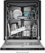 Bosch SHV78DM3N door open with racks and styling