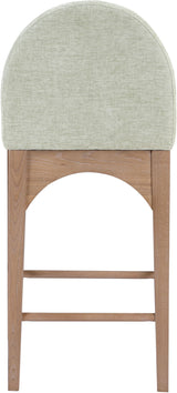 Waldorf - Chenille Stool With Natural Legs