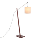 Arturo - Contemporary Floor Lamp - Walnut Wood