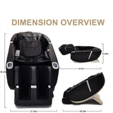 SL Type Pulley Guide, 2D Motor-Massage Manipulator-Space Saver Design, Track Sliding Zero Gravity Multifunction Massage Chair - Black
