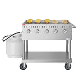 36 in. Commercial Mobile Outdoor Grill in Stainless Steel (KM-CGM-36)