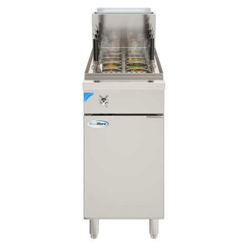 11-Gallon Natural Gas Pasta Cooker with 6 Baskets, 70,000 BTU in Stainless-Steel (KM-PC6-NG)