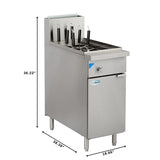 11-Gallon Natural Gas Pasta Cooker with 6 Baskets, 70,000 BTU in Stainless-Steel (KM-PC6-NG)