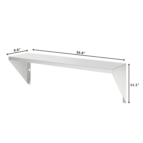 36 in. Front Shelf for Commercial Outdoor Grill in Stainless-Steel (KM-CG-FS36)