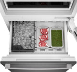 Bosch B30BB130SS freezer loaded with food
