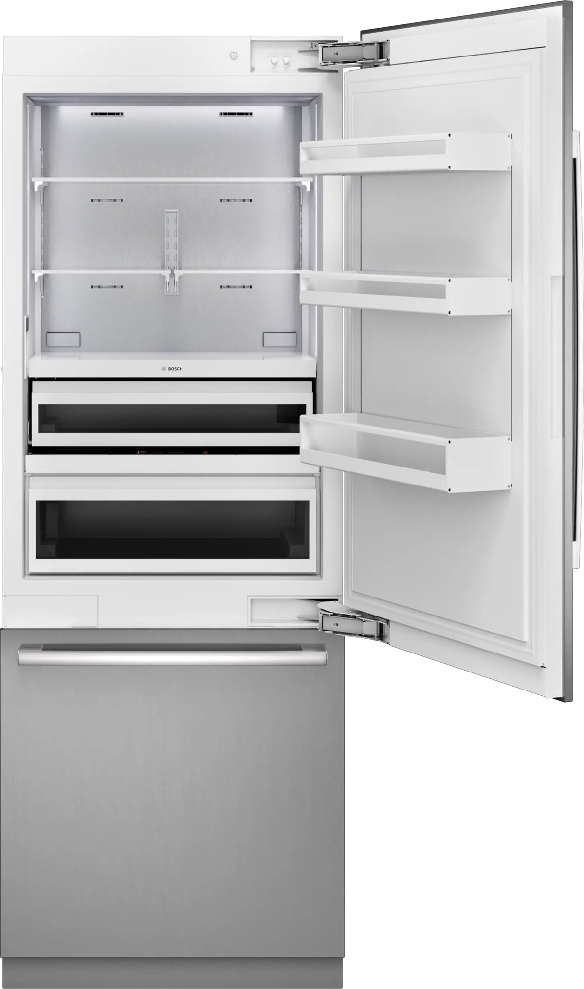Bosch B30BB130SS front view with doors open