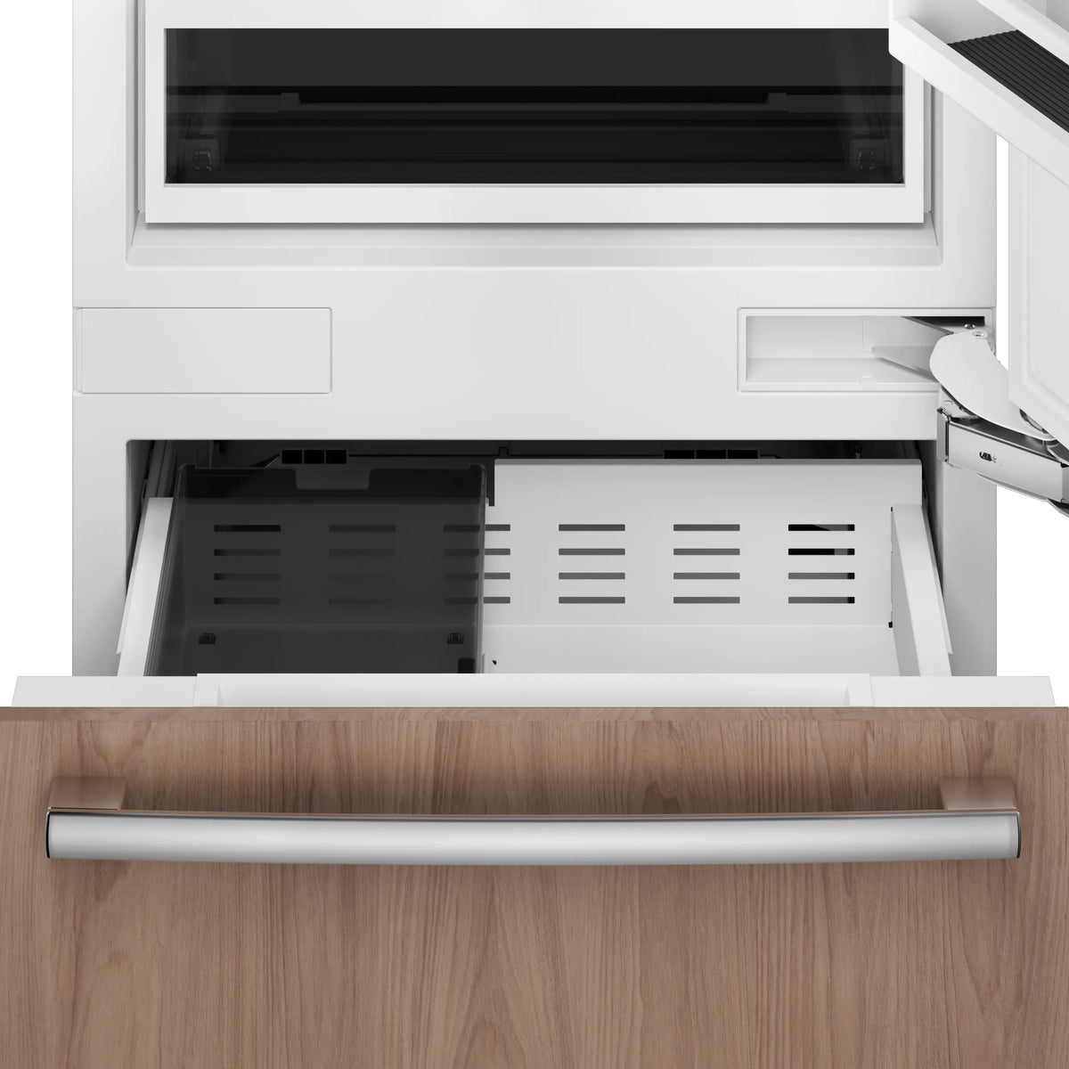 Bosch B30IB100SP crisper drawers close-up