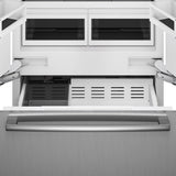 Bosch B36BT130NS crisper drawers close-up