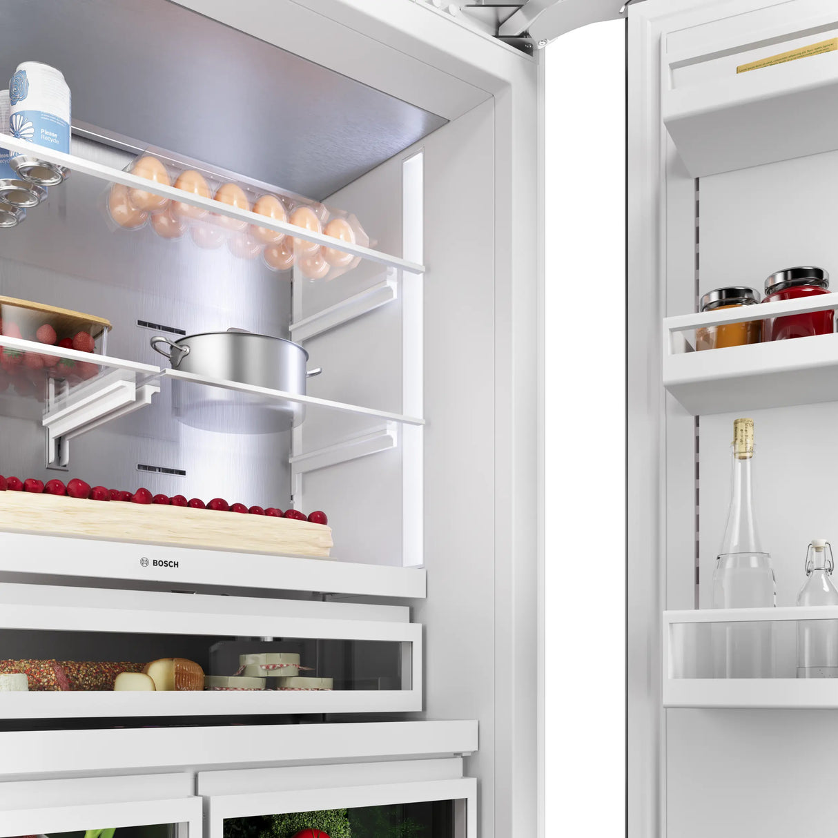 Bosch B36BT130NS shelving close-up