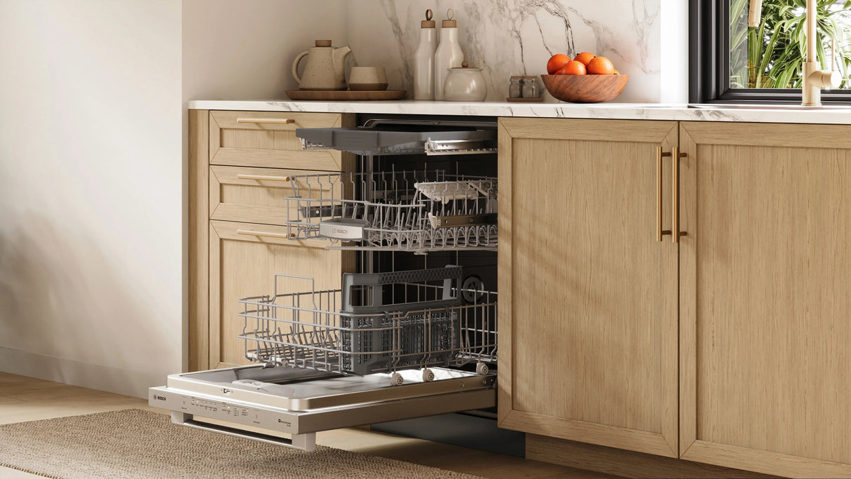 Bosch SHX78DM5N dishwasher installed in kitchen