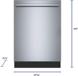 Bosch SHX65DM5N dimensions and measurements diagram