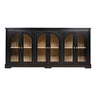 Modern Arched Glass Sideboard With 6 Doors, Buffet Cabinet With Storage And Adjustable Shelves