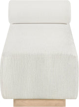 Zephyr - Linen Textured Fabric Upholstered Chaise - Painted Natural Base