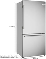 Bosch B33CM10SNS Bottom-Freezer Refrigerator in Fingerprint-Resistant Stainless Steel - image 15