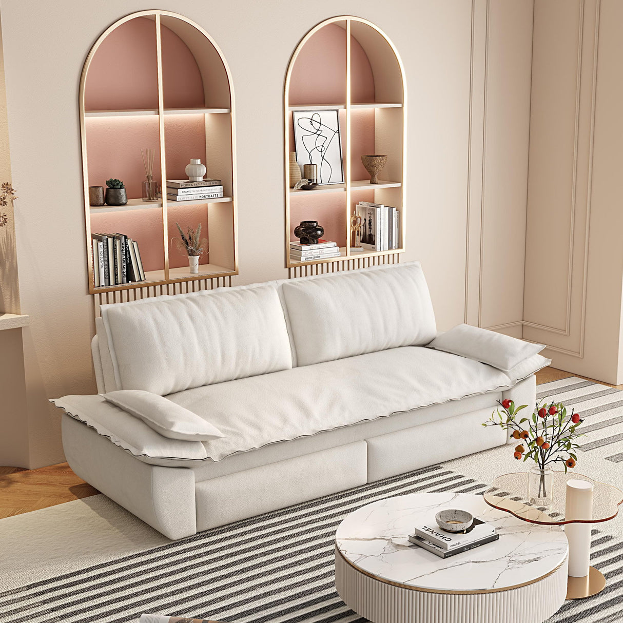 Queen Pull Out Sofa Bed, 3 In 1 Convertible Sleeper Sofa