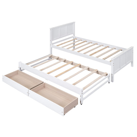 Platform Bed With Trundle And Drawers