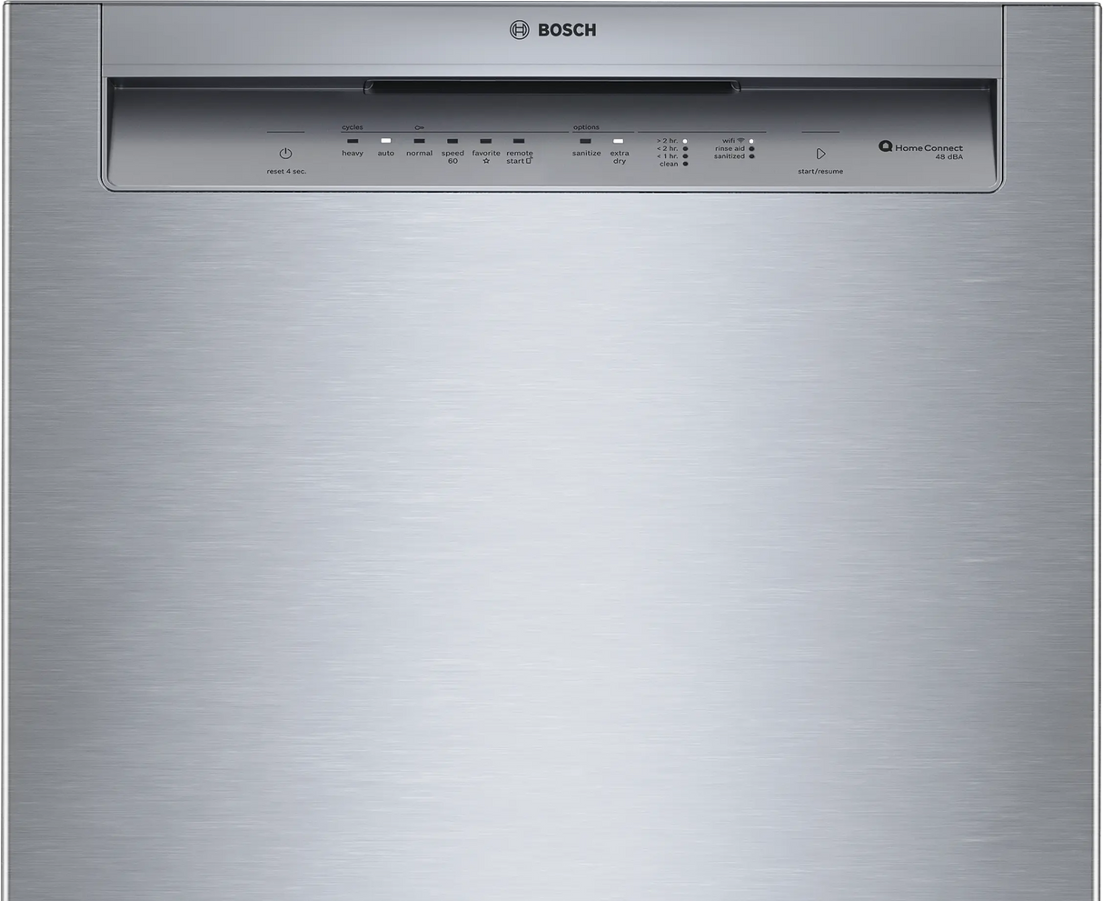 Bosch SHE43DM5N dishwasher control panel detail