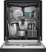 Bosch SHE43DM6N door open with styled racks
